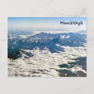 Himalaya mountains under clouds - Tibet Postcard
