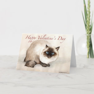 "Himalayan Cat" art Valentine Card