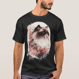 Himalayan Cat Cherry Blossom Japanese Sakura T-Shirt