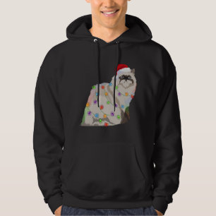 Himalayan Cat Christmas Lights Xmas Cat Lover Hoodie