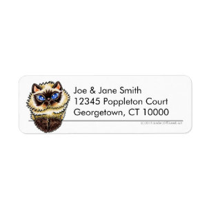 Himalayan Cat Clean and Simple Return Address Label