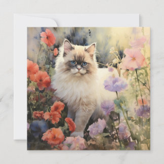 Himalayan Cat Holiday Card