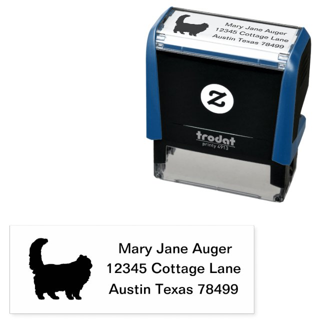 Himalayan Cat Personalised  Self-inking Stamp (In Situ)
