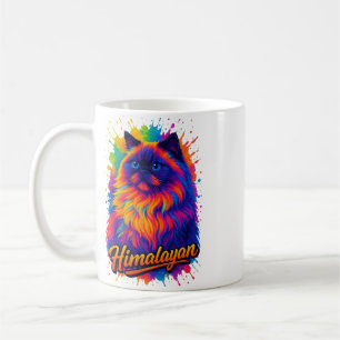 Himalayan Cat Pop Art – Colourful Neon Street-Art Coffee Mug