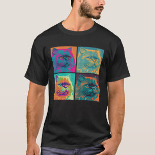 Himalayan Cat Pop Illustration Colourful Animal 1 T-Shirt