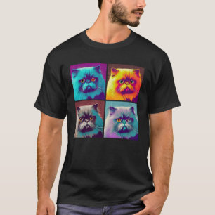 Himalayan Cat Pop Illustration Colourful Animal 3 T-Shirt