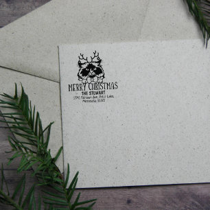 Himalayan Cat Return Address Christmas Rubber Stamp