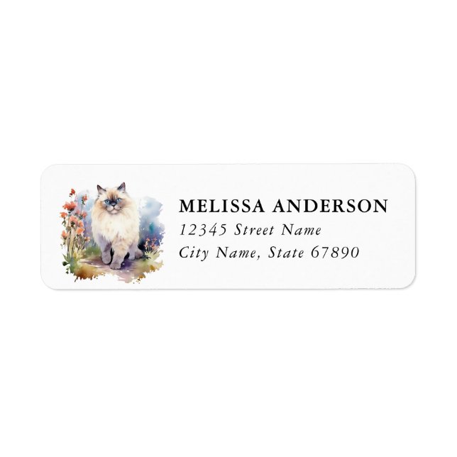 Himalayan Cat Return Address Labels (Front)
