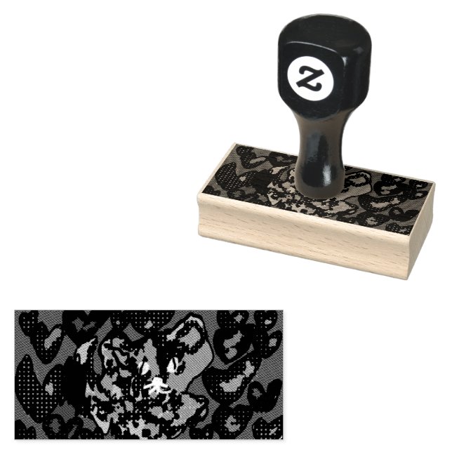 Himalayan Hearts Two-Tone Coffee Mug Teapot Water  Rubber Stamp (Stamped)