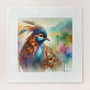 Himalayan Monal Bird 290824AREF105 - Watercolor Jigsaw Puzzle