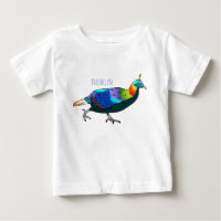 Himalayan monal bird cartoon illustration 