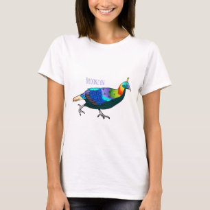 Himalayan monal bird cartoon illustration T-Shirt