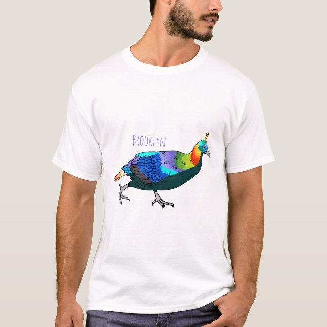 Himalayan monal bird cartoon illustration  T-Shirt (Front)