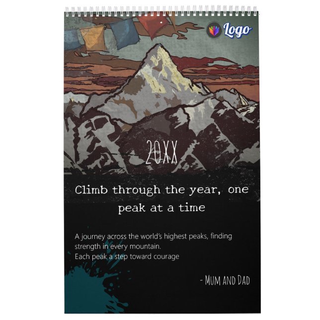 Himalayan Peaks Motivation Calendar 2026 Gift (Cover)