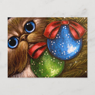HIMALAYAN PERSIAN CAT HOLIDAY Postcard