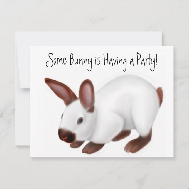 Himalayan Rabbit Invitation (Front)