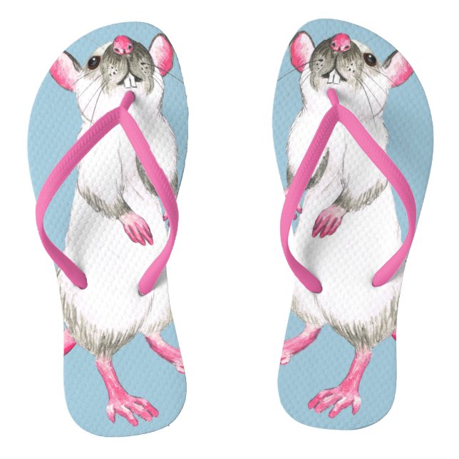 Himalayan rat art flip flops (Footbed)
