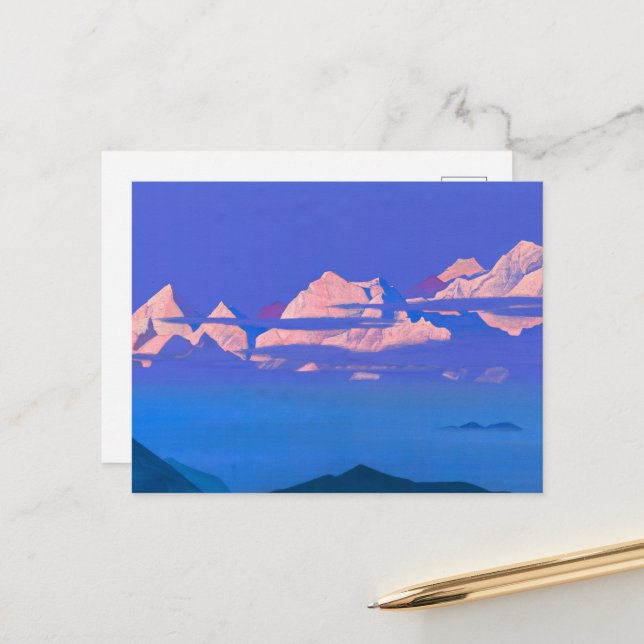 Himalayas by Nicholas Roerich Postcard (Front/Back In Situ)