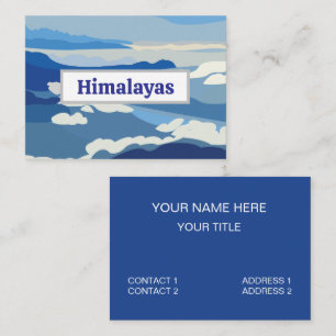 Himalayas Mountains Asia Travel Business Card