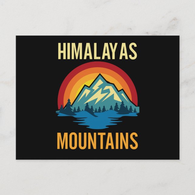 Himalayas Mountains Sunset Postcard (Front)