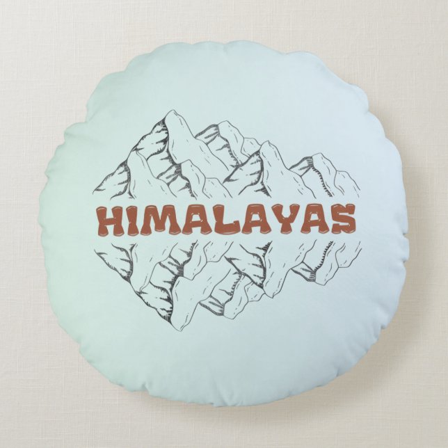 Himalayas Round Cushion (Front)