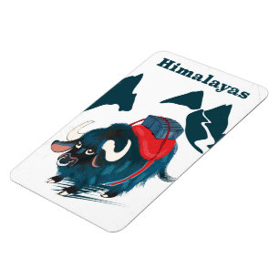 Himalayas Vintage travel poster Magnet