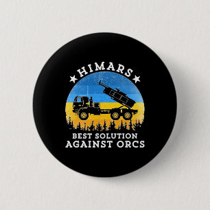 Himars Best Solution Against Orcks Army Ukraine Us 6 Cm Round Badge