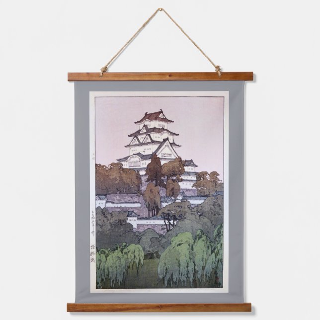 Himeji Castle, Hiroshi Yoshida, Woodcut Hanging Tapestry (Front)