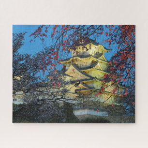 Himeji Castle in Japan with Cherry Blossoms Jigsaw Jigsaw Puzzle
