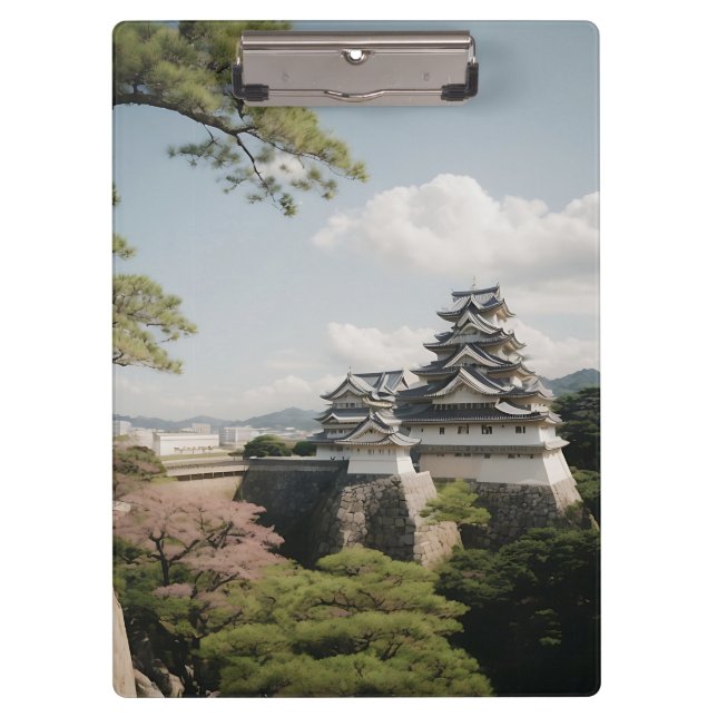 Himeji Castle Majestic Fortress Japanese History Clipboard (Front)