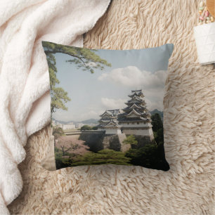 Himeji Castle Majestic Fortress Japanese History Cushion
