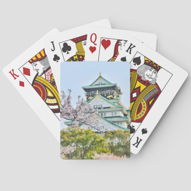 Himeji Castle with cherry blossoms Playing Cards (Back)