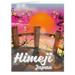Himeji Japan blossom poster.