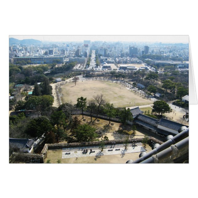 Himeji, Japan (View from atop castle) Card (Front Horizontal)