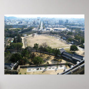 Himeji, Japan (View from atop castle) Poster