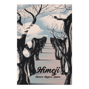 Himeji,  Kansai region Japanese Blossom trees. Photo Print