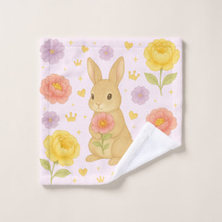 HIMEKARI Floral Bunny Wash Towel – Pink