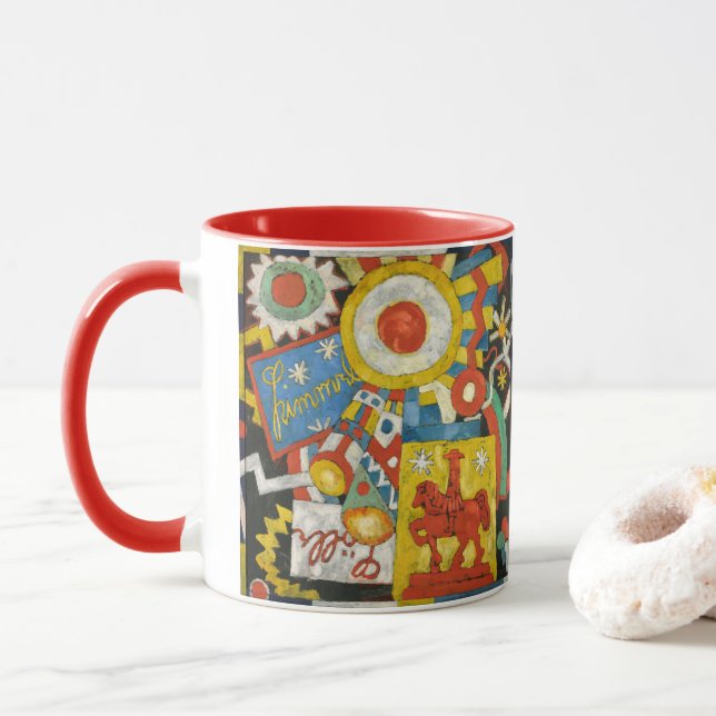 Himmel by Marsden Hartley, Vintage Expressionism Mug (With Donut)