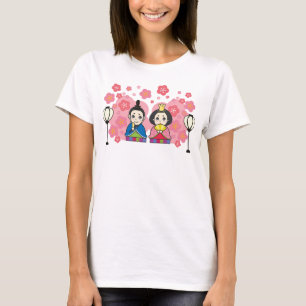 Hina Matsuri Dolls Cherry Blossoms T-Shirt