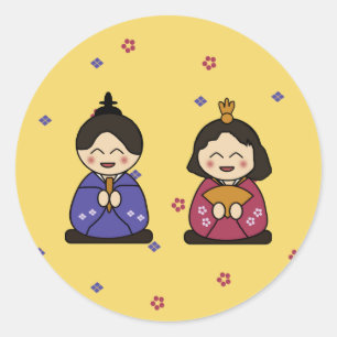 Hina Ningyo Classic Round Sticker