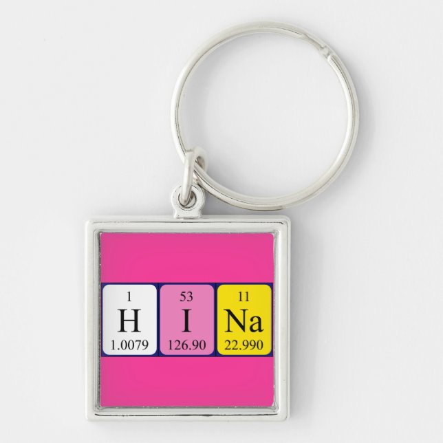 Hina periodic table name keyring (Front)