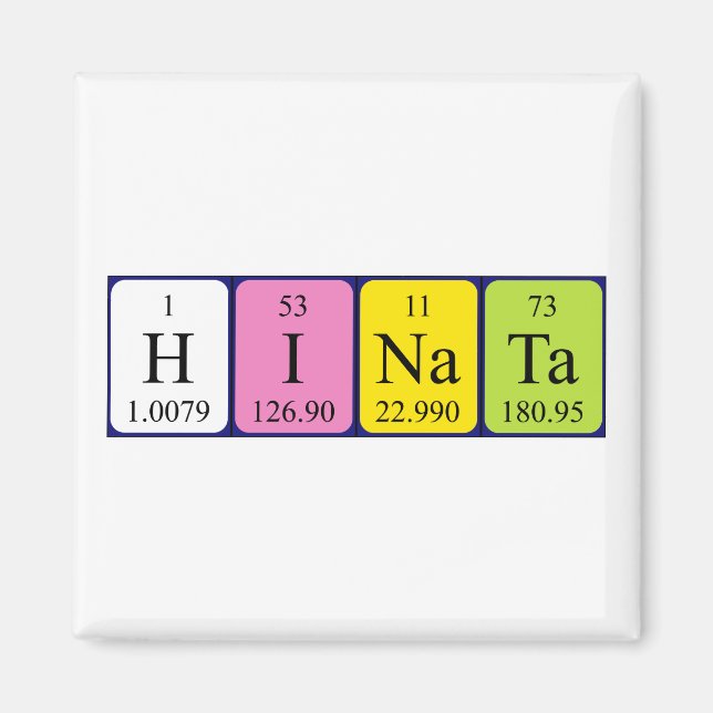 Hinata periodic table name magnet (Front)
