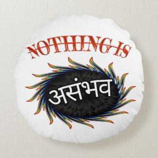 Hindi Funny quotes and slogans Round Cushion