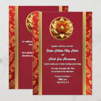 Hindi Hindu lotus flower burgundy gold floral chic