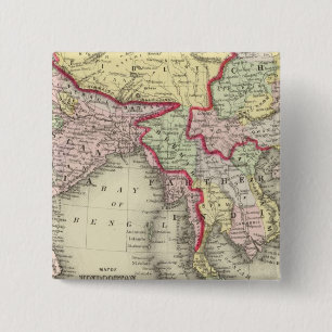 Hindoostan, Farther India, China, Tibet 15 Cm Square Badge