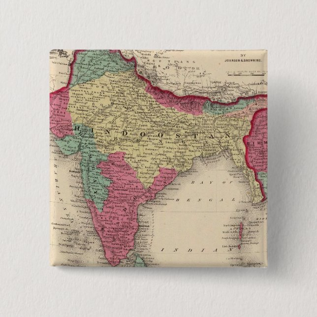 Hindostan Or British India 15 Cm Square Badge (Front)