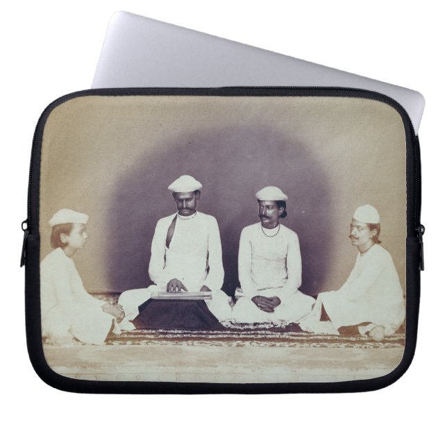 Hindu Brahmins in Delhi, 19th century (sepia photo Laptop Sleeve (Front)