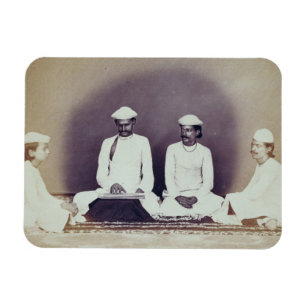 Hindu Brahmins in Delhi, 19th century (sepia photo Magnet