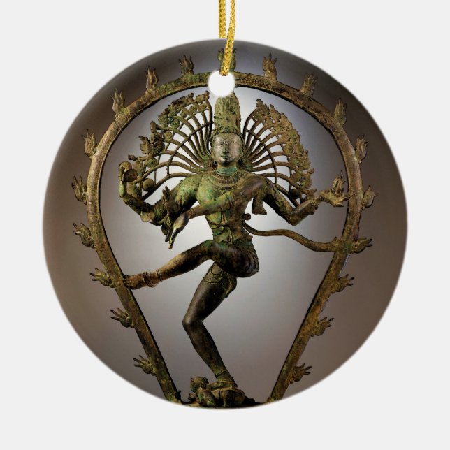 Hindu Deity Shiva Tamil the Destroyer Transformer Ceramic Tree Decoration (Front)
