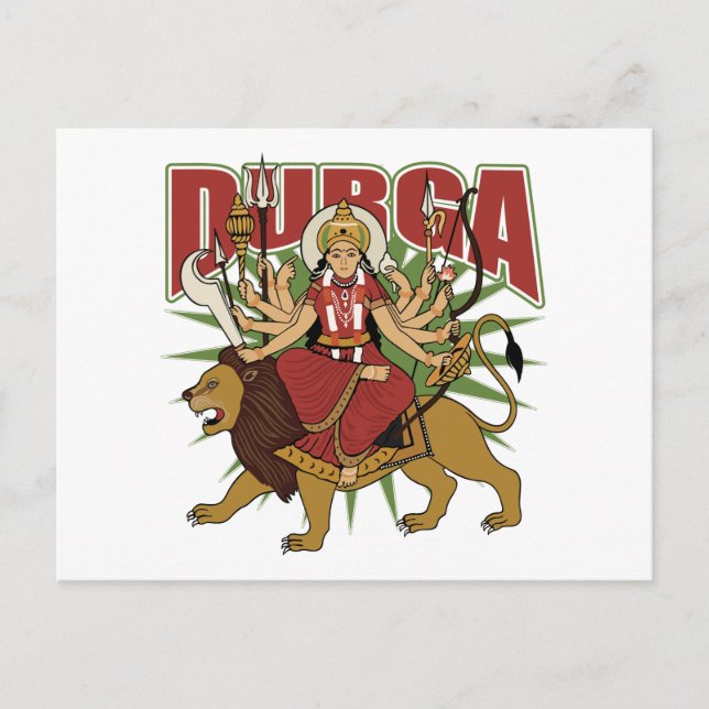 Hindu Durga Postcard (Front)